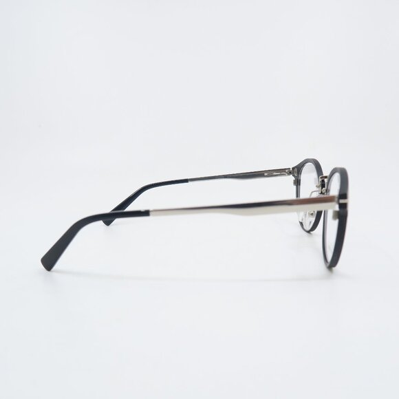 Tumi VTU025 02AN 50mm Matte Black-Grey Carbon Fiber/Silver Metal New Eyeglasses. - Picture 4 of 7